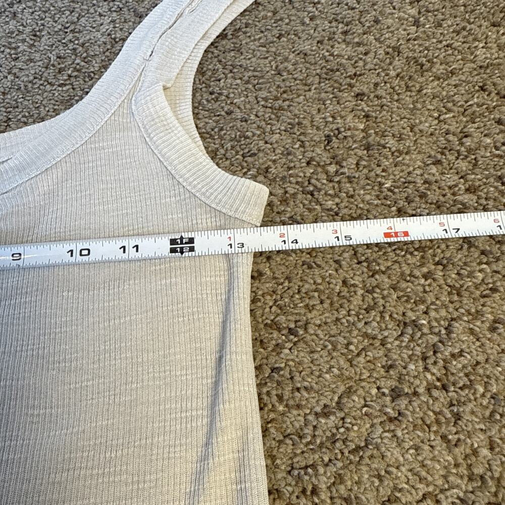 Stateside Gray Beige Split Sleeve Basic Tank Scoo… - image 6